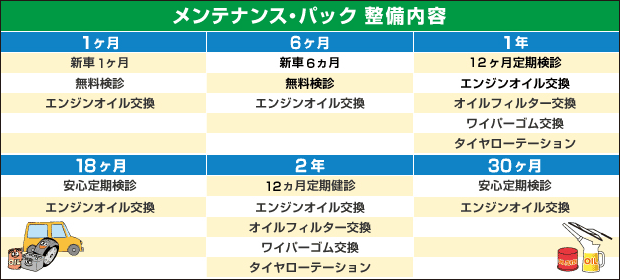 メンテナンス・パック　整備内容